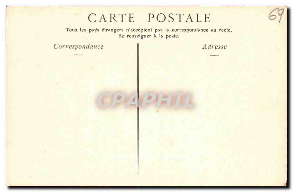 CPA Lyon L Hotel De Ville — Verso