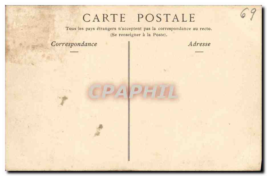 CPA Lyon Le Pont de la Guillotiere et L Hotel Dieu — Rückseite