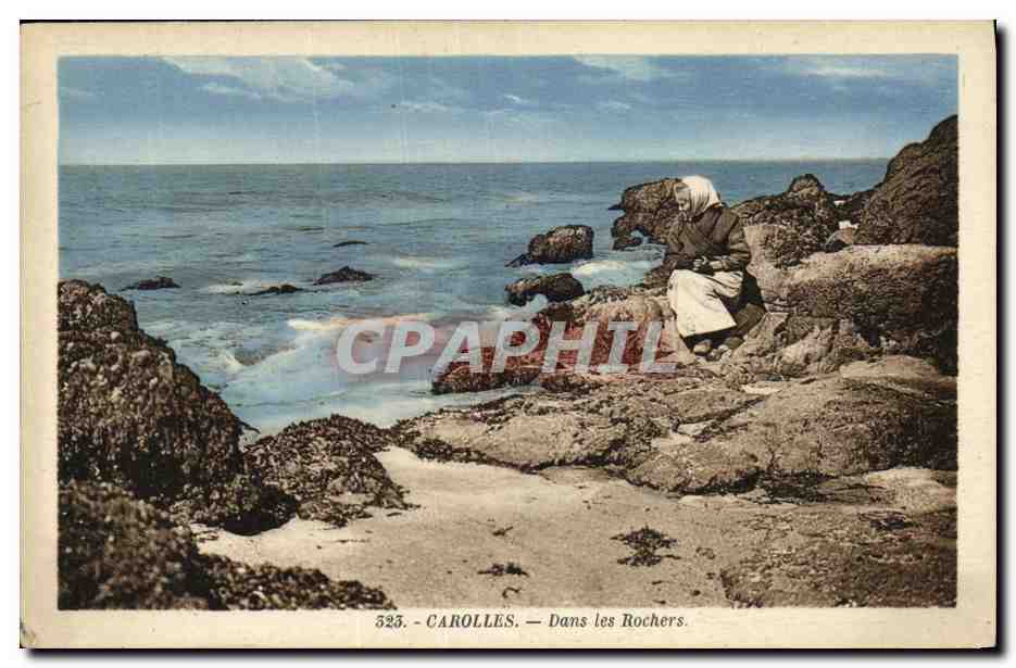 Carolles — Dans les Rochers — Édition A. Bernard, Granville, Degravé