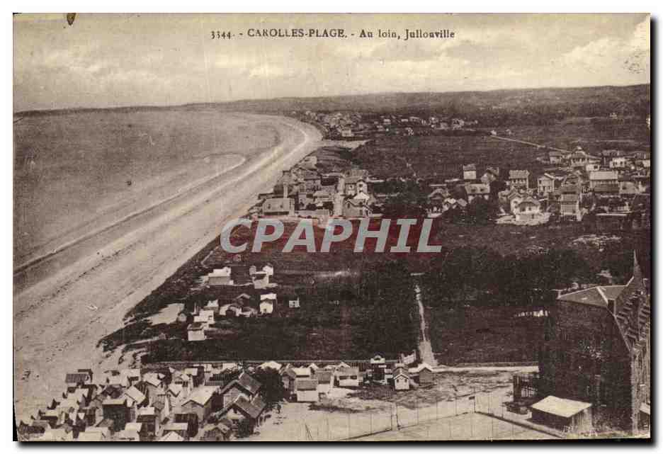 CPA Carolles La Plage Au loin Julonville 