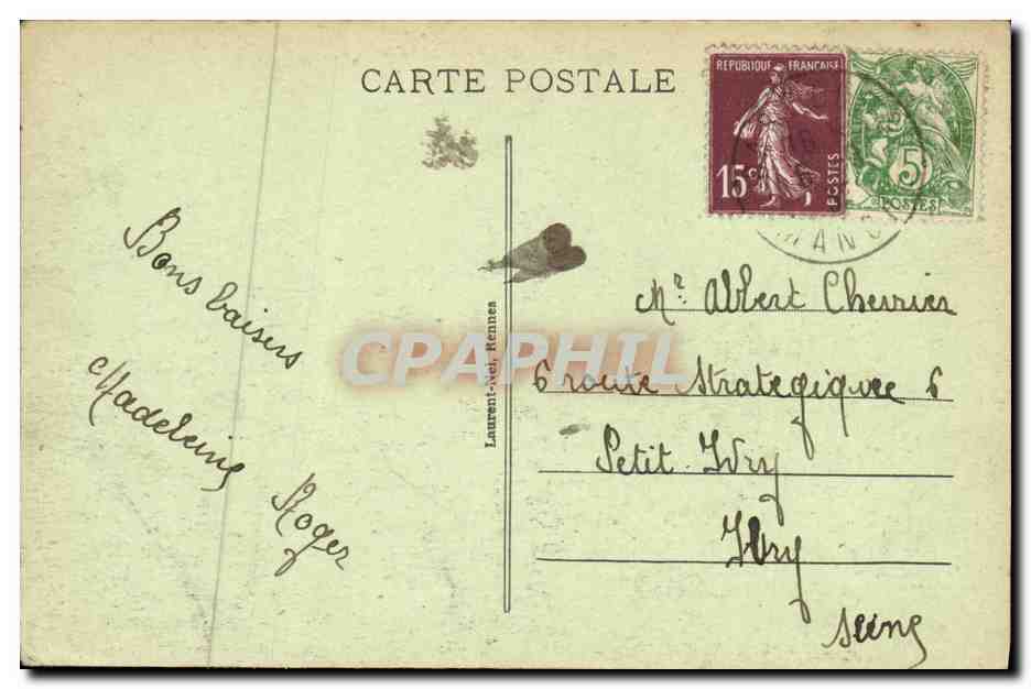 CPA Carolles La Plage Au loin Julonville  — Rückseite