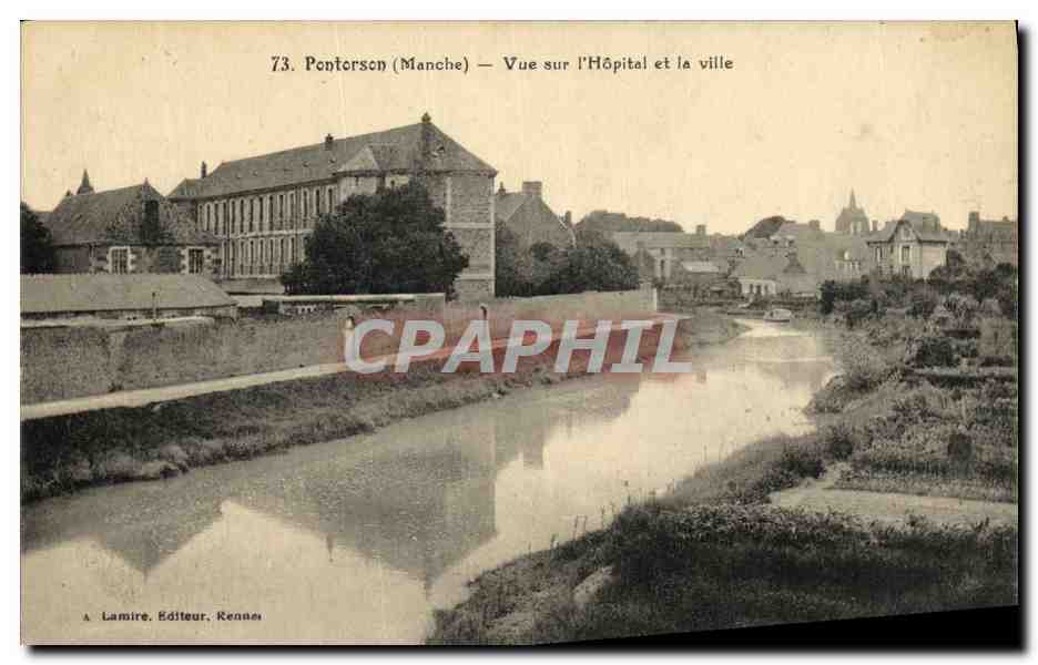 Penterson (Manche) — Vue sur l'Hôpital et la ville — Lamire, Éditeur, Rennes