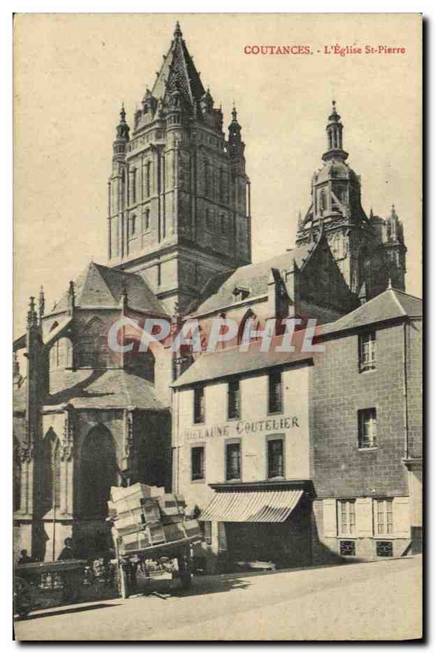 CPA Coutances Eglise Saint Pierre Delaune Coutelier 