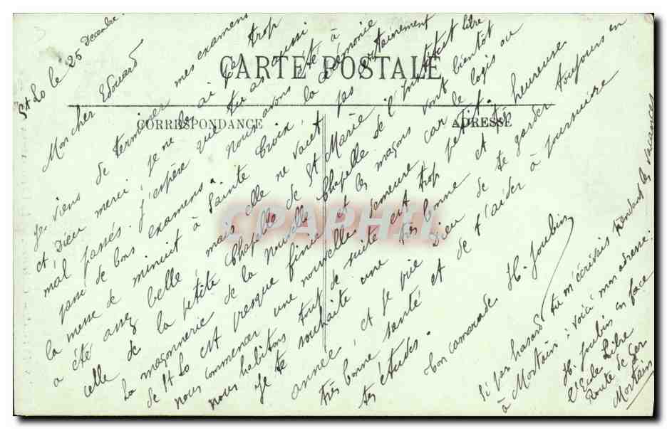 CPA St Lo Cathedrale La Chaire Exlerieure — Rückseite