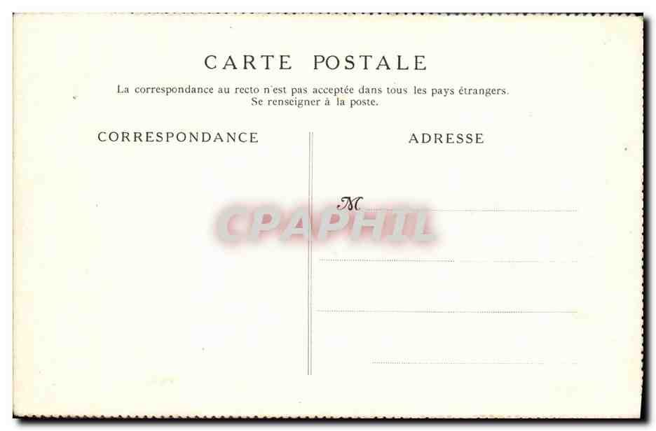 CPA Lyon Le Palais de Justice et la Colline de Fourviere — Verso