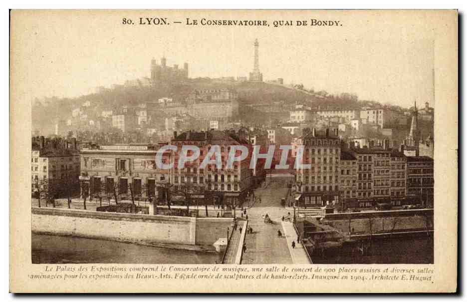 LYON — Le Conservatoire, quai de Bondy — Éditeur X. Gontagny, Lyon