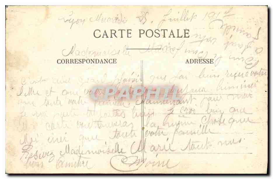 LYON - Place Bellecour et Église de la Charité — éditeur LANGE (n° 5152) — Verso