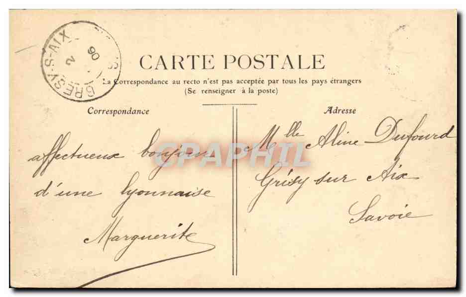 LYON — Fontaine et Place des Jacobins — P. Martel, edit., Lyon — Verso