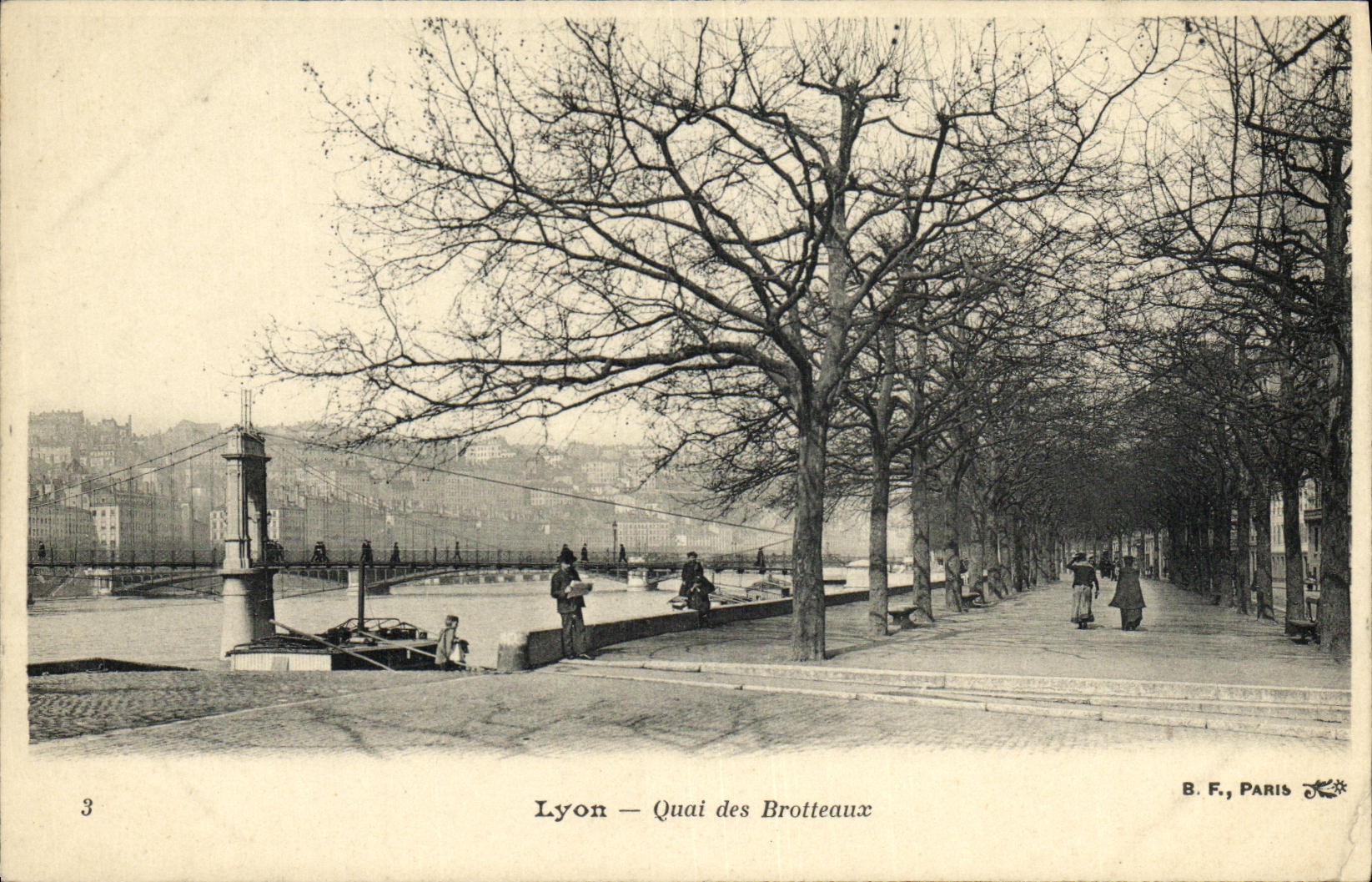 Lyon — Quai des Brotteaux — B. F., Paris