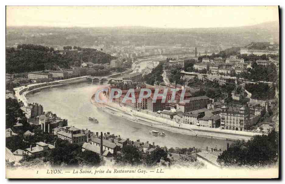 LYON — La Saône, prise du Restaurant Gay — LL