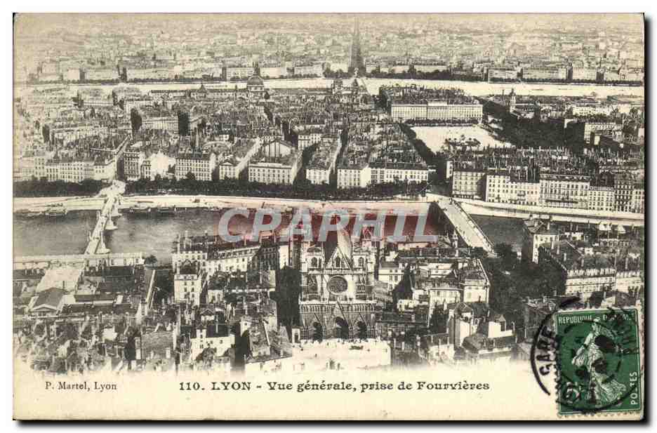LYON - Allgemeiner Blick, aus Fourvières genommen — P. Martel, Lyon, Nr. 110