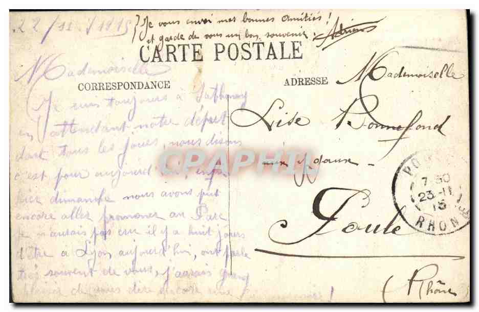 LYON - Le Parc de la Tête d'Or — La Buvette — SELECTA — Verso