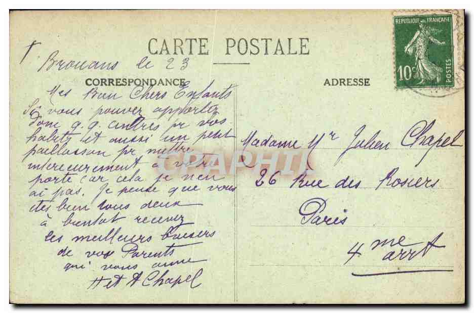 CPA Environs de Sourdeval Vallee de Brouains Les Vallees — Rückseite