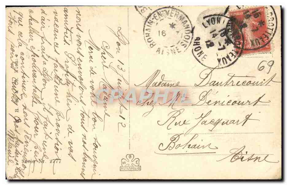 CPA Berger et moutons  — Verso