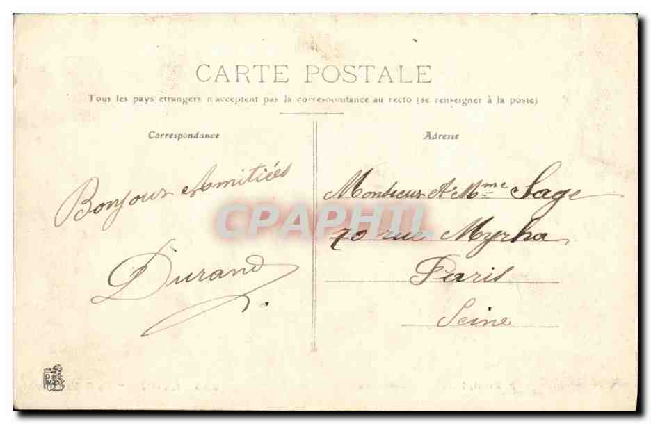 Lyon — La Saône — P. Martel, Lyon, n° 335 — Verso