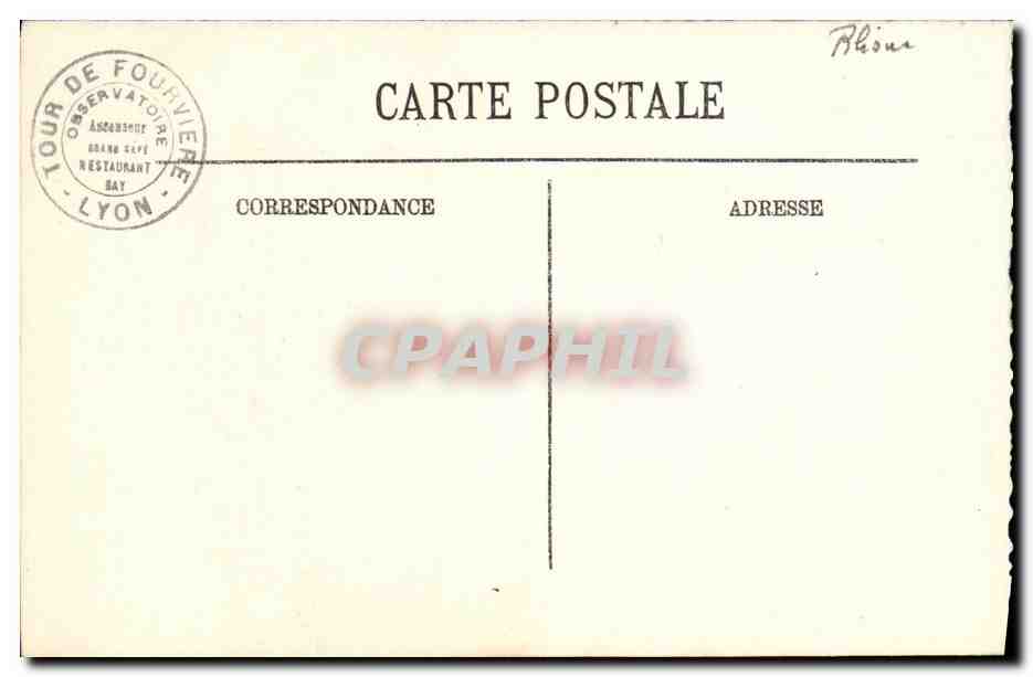 CPA Lyon L Eglise St Nizier — Verso