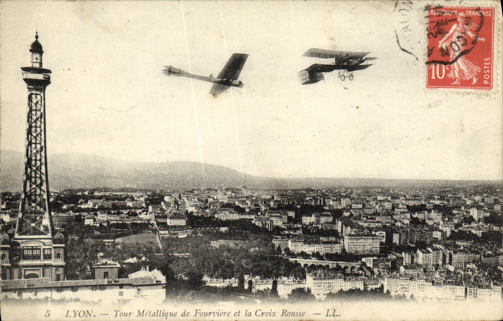 LYON — Tour Métallique de Fourvière et la Croix Rousse — LL.