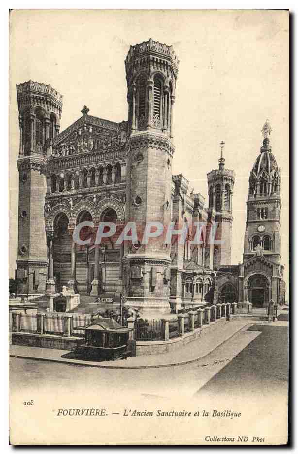 CPA Lyon Fourviere L Ancien Sanctuaire et la Basilique