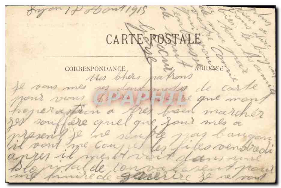 Place du Pont-Mouton — Lyon-Vaise — C.B. (C. B. Picon) — Verso