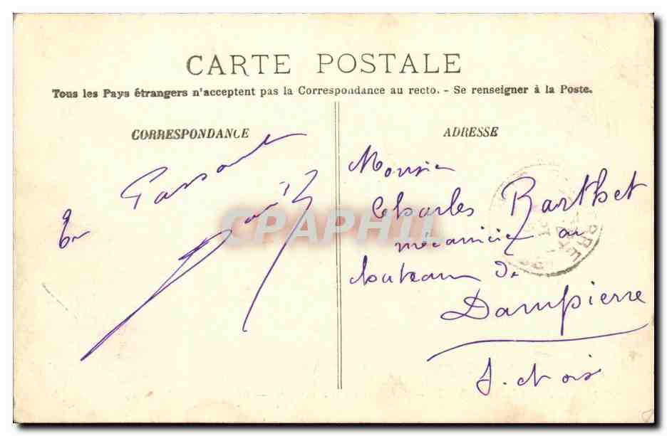 CPA Clermont Ferrand Vercingetorix et le Theatre — Verso