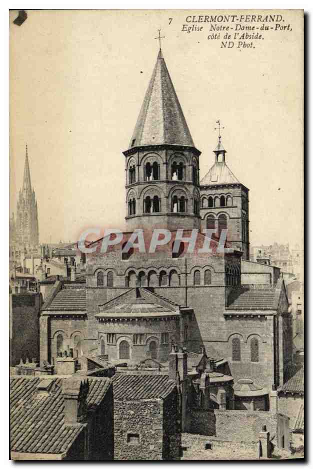 Clermont-Ferrand — Kirche Notre-Dame-du-Port, Seite der Apse — ND Phot.