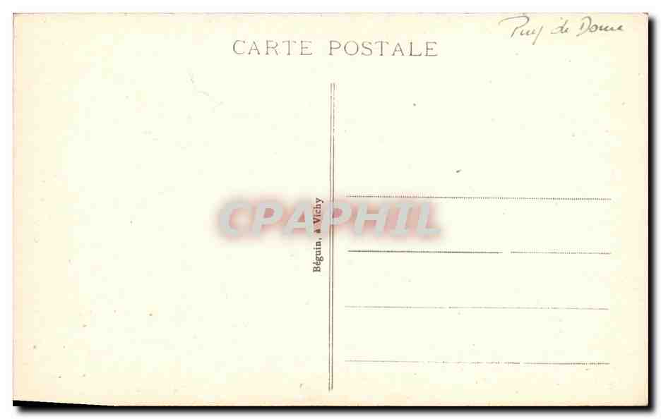 CPA Le Mont Dore Le Sancy sous la Neige — Verso