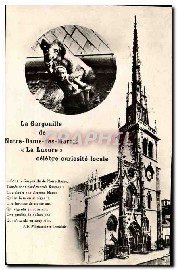 Notre-Dame-des-Marais — La Gargouille « La Luxure » — Éditions L'Économiste, Bron (Rhône)