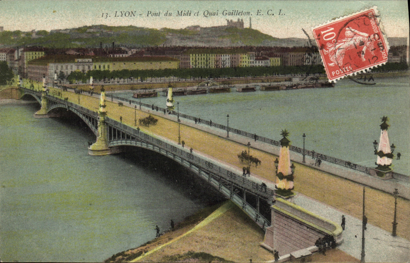 LYON - Pont du Midi et Quai Gaillleton — E. C. L. — n°13