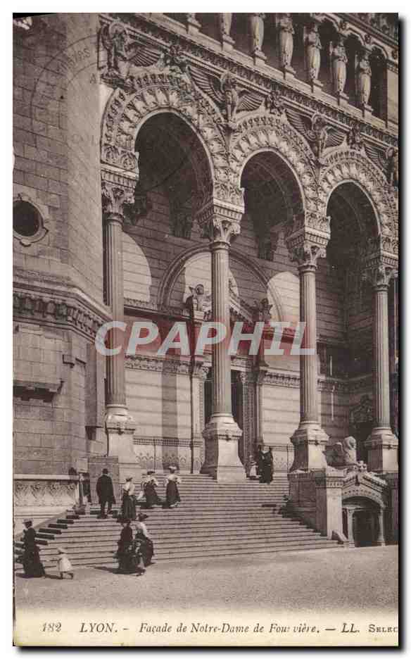 LYON - Façade de Notre-Dame de Fourvière — LL. Select