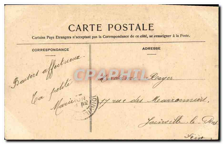 CPA Lyon Lycee de Jeunes Filles Place Edgar Quinet — Verso