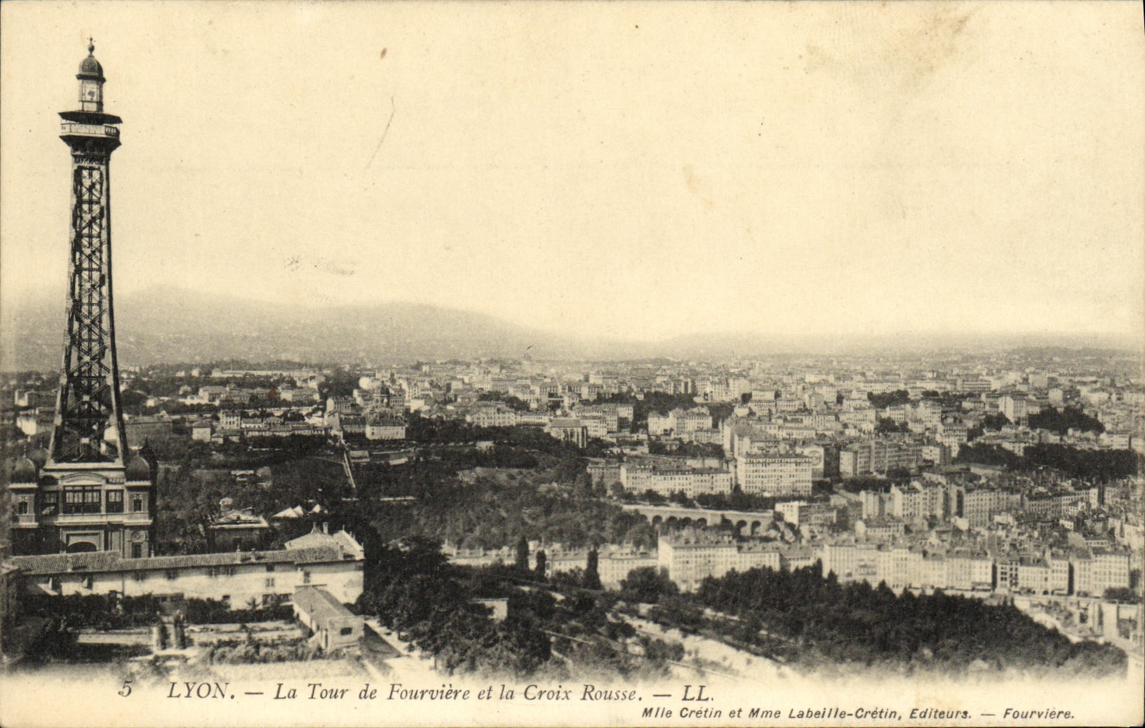 LYON — La Tour de Fourvière und die Croix Rousse — Mille Crétin und Mme Labelle-Crétin, Verleger — Fourvière