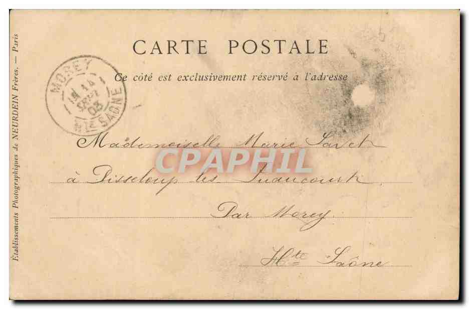 CPA Lyon La Place et la Rue de la Republique — Verso