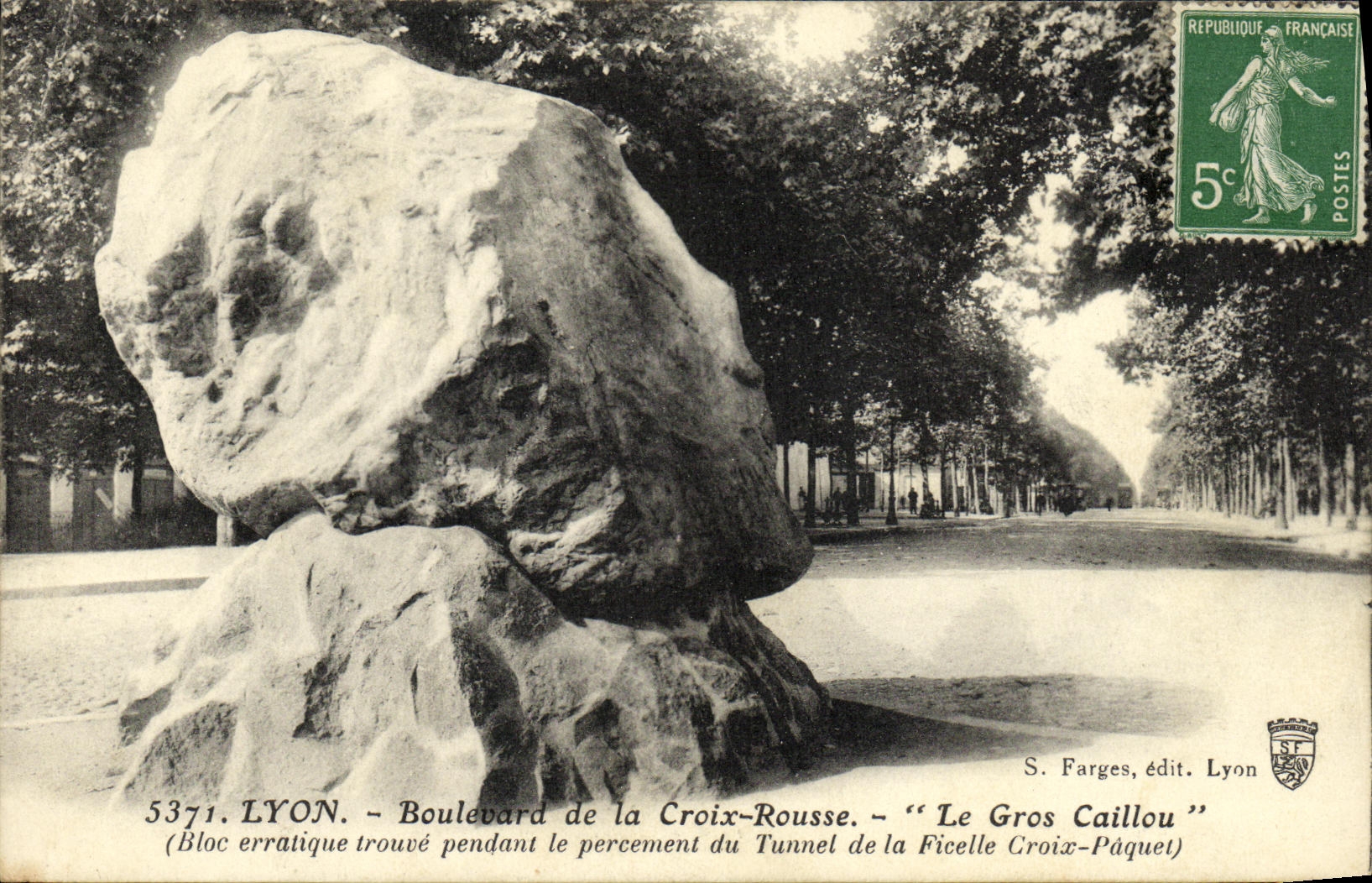 LYON - Boulevard de la Croix-Rousse - "Le Gros Caillou" - S. Farges, édit. Lyon