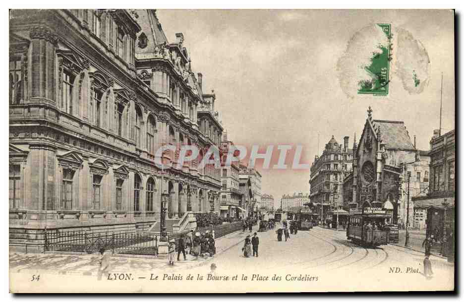 CPA Lyon Palais de la Bourse et la Place des Cordeliers