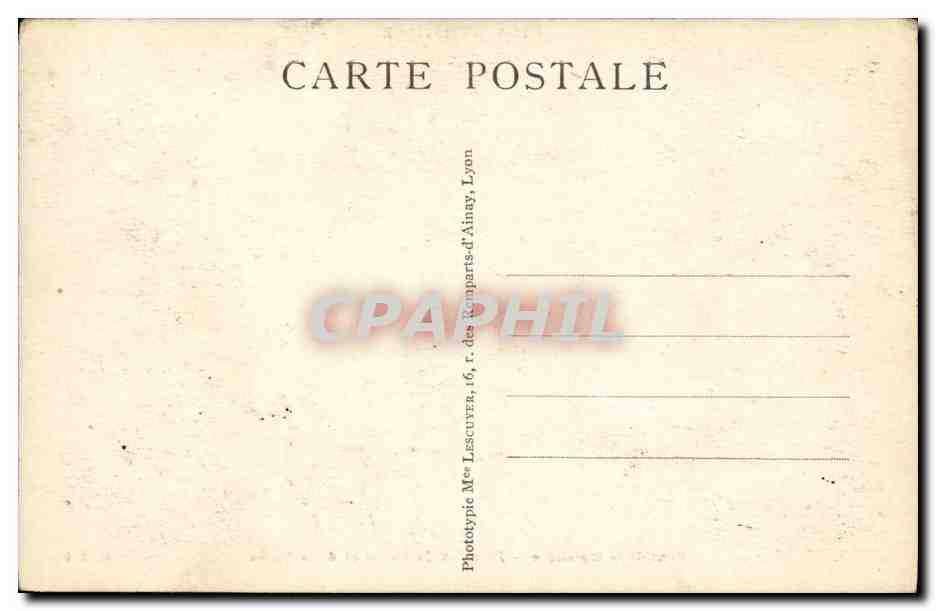 CPA Lyon Artistique Pont de la Mulatiere Jonction du Rhone et de la Saone — Verso