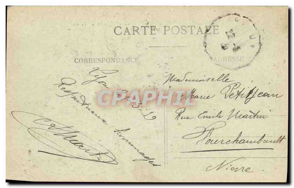 LYON — Galliéni Bridge and Perrache Quay — Publisher: F. Dangin Edition — Back