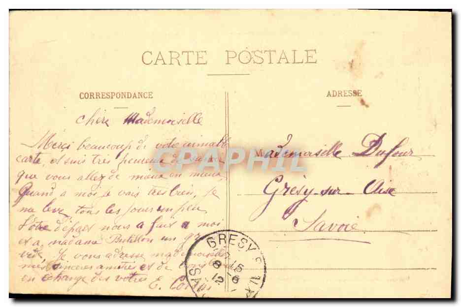 LYON — Le Monument Carnot - Place de la République — L. E. — Verso