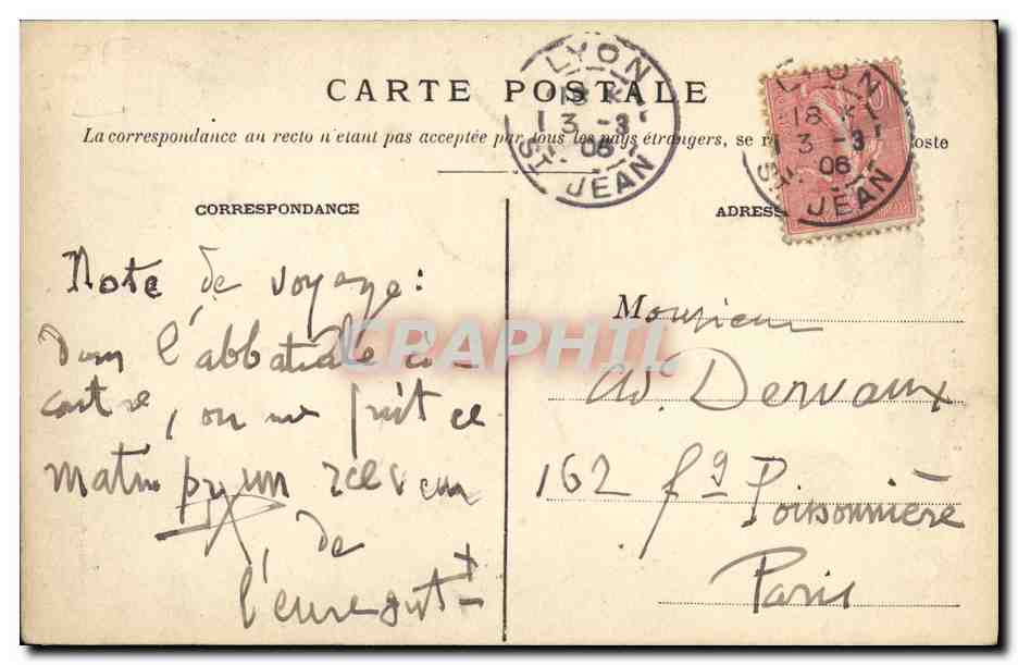 Lyon — Église d'Ainay — S.P. n°239 — Verso