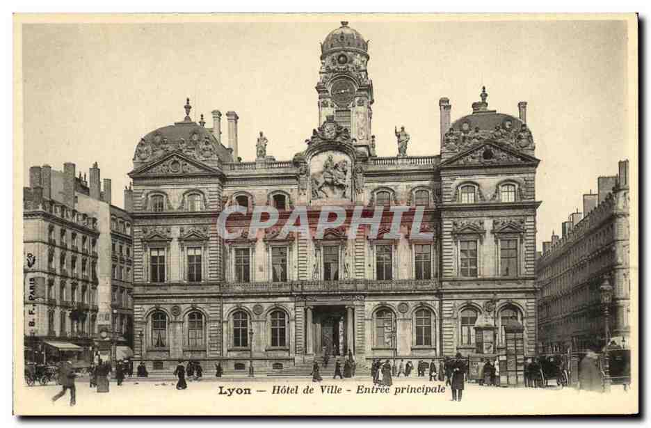 Lyon — Hôtel de Ville — Entrée principale — B. E. PARIS