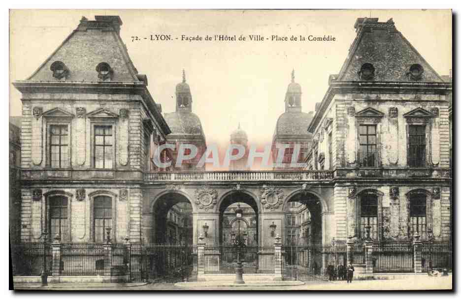 LYON - Façade de l'Hôtel de Ville - Place de la Comédie