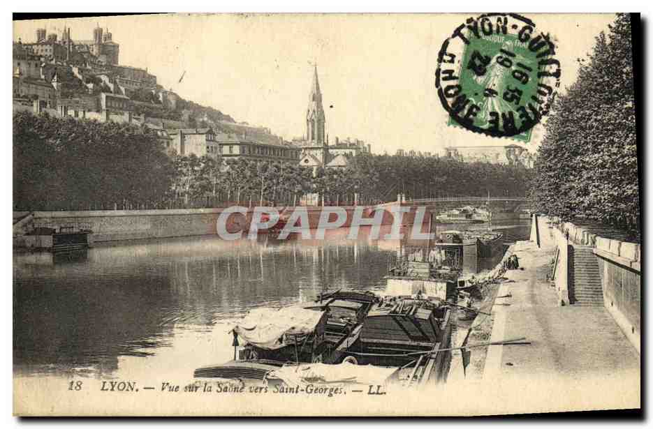 CPA Lyon Vue Sur la Saone Vers Saint Georges