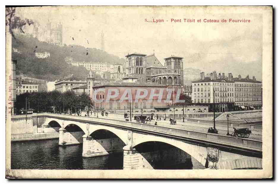 Lyon - Pont Tilsit et Coteau de Fourvière