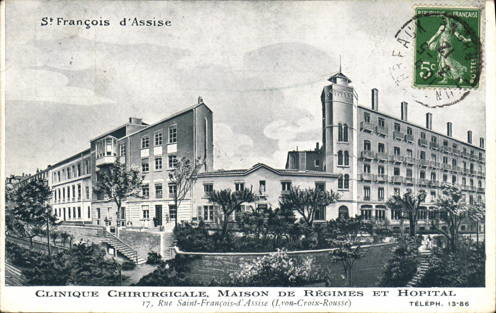 Clinique Chirurgicale, Maison de Régimes et Hôpital — Saint-François-d'Assise, Lyon-Croix-Rousse — éditeur non visible