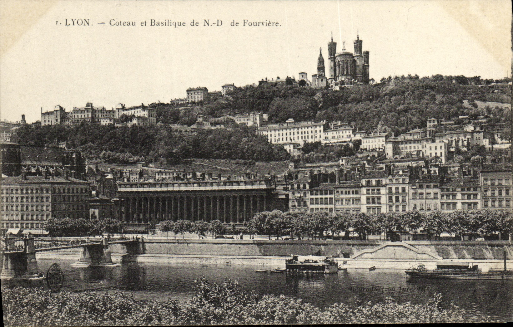 CPA Lyon Coteau et Basilique ND de Fourviere