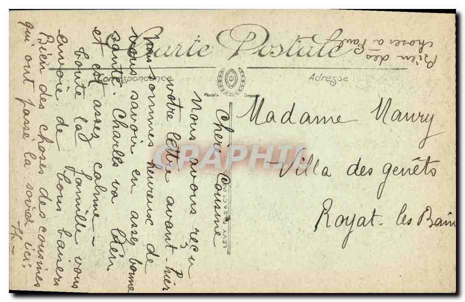 CPA La Bourboule Le Casino et le Funiculaire — Rückseite