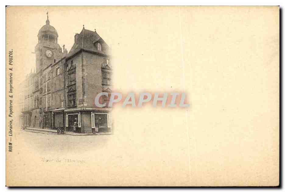 CPA Riom Tour de l horloge