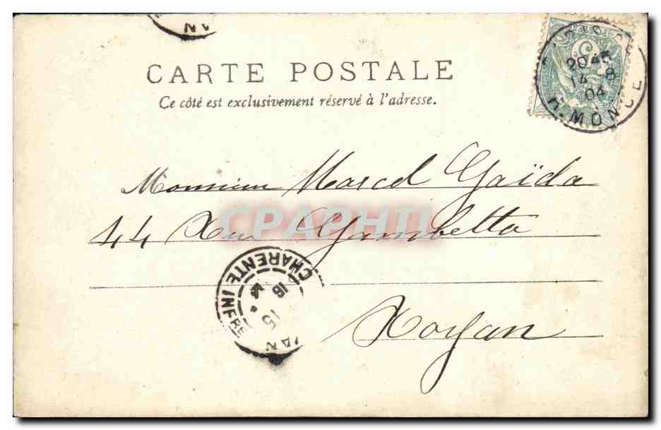 CPA Le Martyr des Stations Thermales Ane Enfants — Rückseite