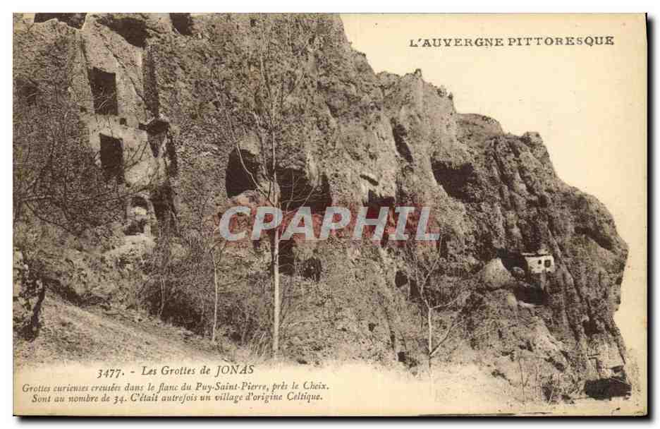 Die Höhlen von JONAS — Puy-Saint-Pierre, nahe Le Cheix — L'Auvergne Pittoresque, Nr. 3477