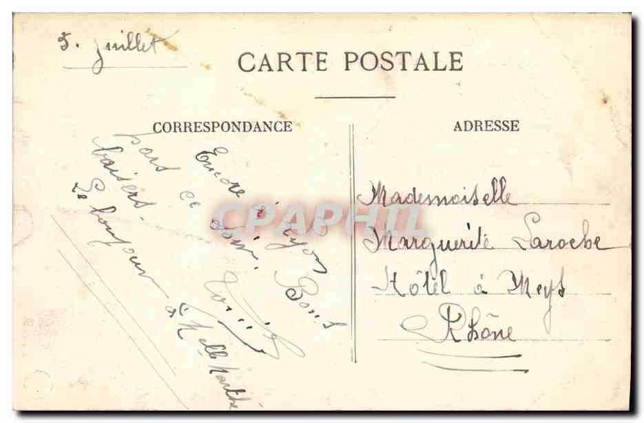 LYON - La Préfecture, construite en 1885, par Louvier — Verso