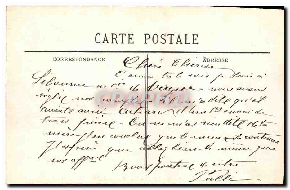 CPA Libourne Quai Souchet La Tour du Grand Port Bateau — Rückseite